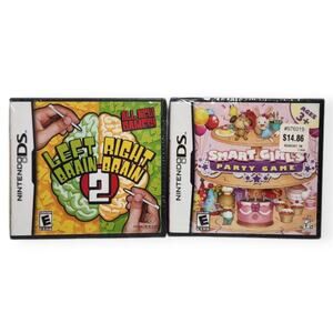 Nintendo DS Smart Girls Party Game And Left Brain Right Brain 2008 New Sealed